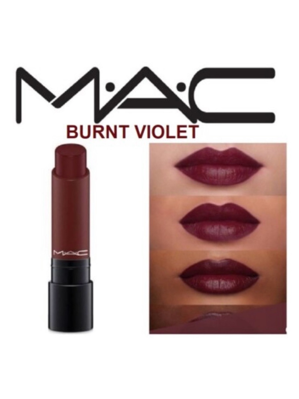 MAC Cosmetics Burnt Violet Liptensity Lipstick RARE AND DISCONTINUED!